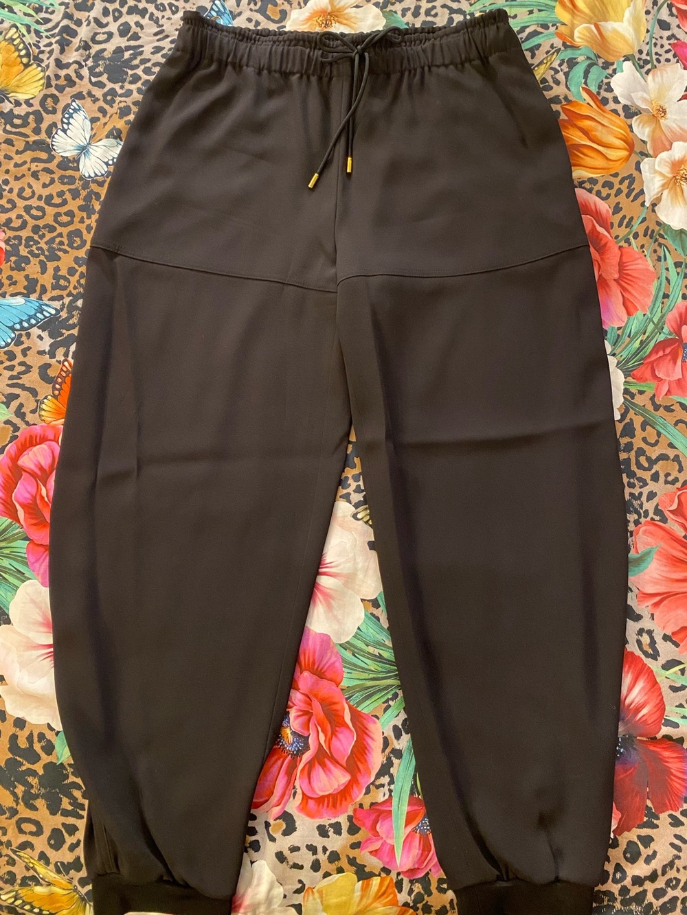 New Chloe Crepe Track Pants - Black FR SZ 44/ US SZ 12. - Picture 5 of 7